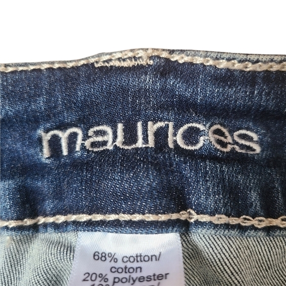NWT Maurices blue white denim flex short jegging pants - Picture 12 of 12